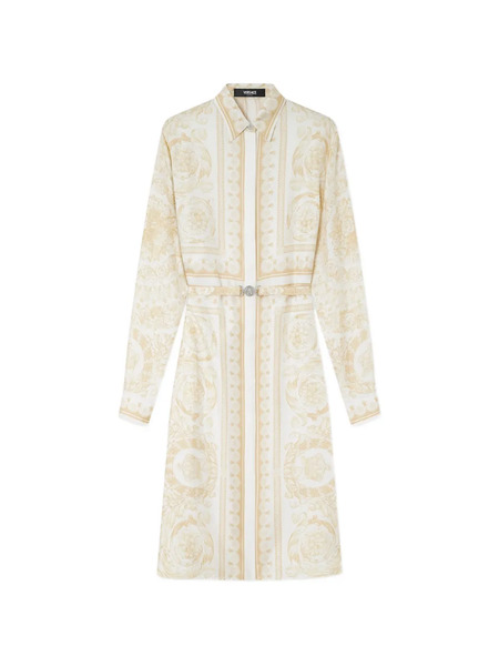 Versace Belt Print Dress - Neutrals 