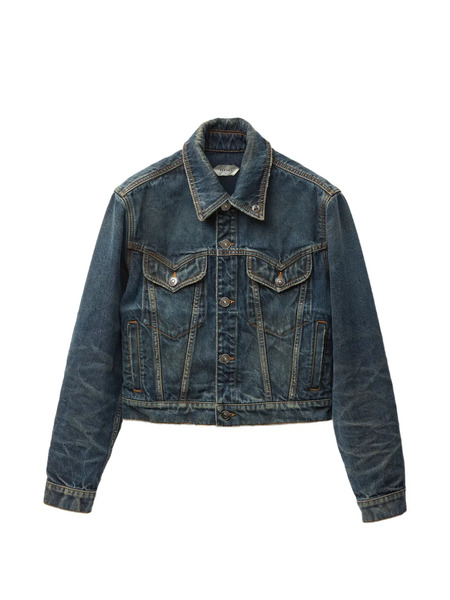  Versace Button Denim Jacket - Blue 