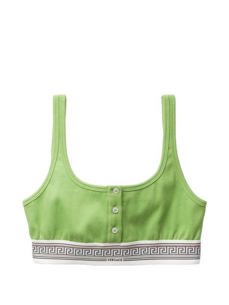  Versace Button Trim Bra - Green 