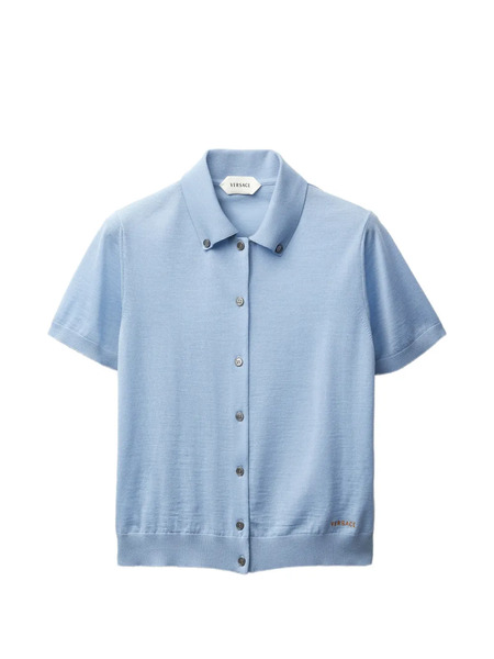  Versace Buttoned Cardigan - Blue 