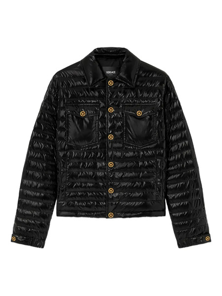  Versace Buttoned Quilted Jacket - Black 