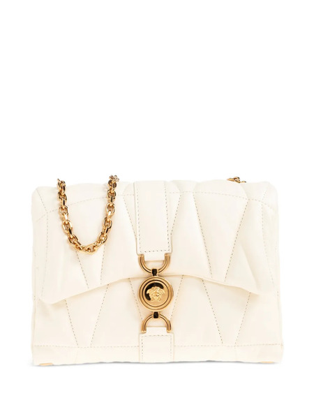  Versace Chain Leather Tote Bag - Neutrals 