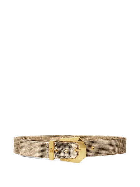  Versace Chainmail-embellished Metallic Belt - Gold 