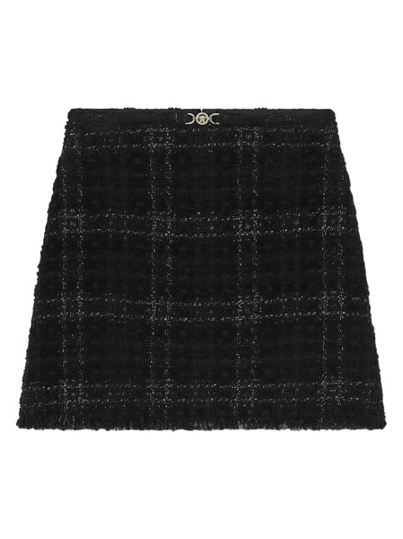 Versace Check-pattern Mini Skirt - Black 