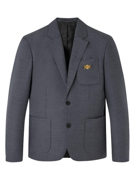  Versace Checked Pocket Blazer - Grey 