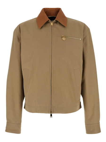  Versace Chest-pocket Cotton Jacket - Brown 