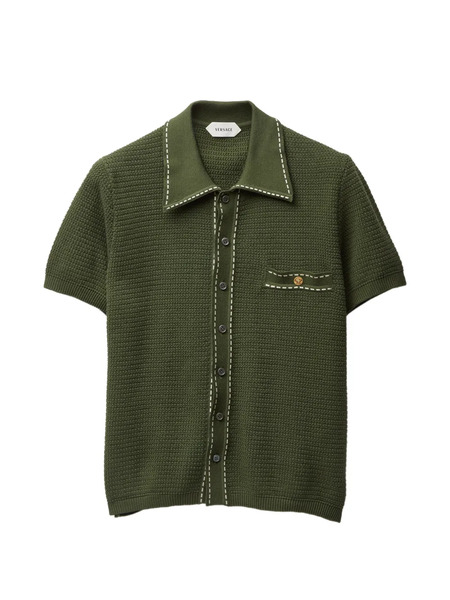  Versace Cotton Knit Shirt - Green 