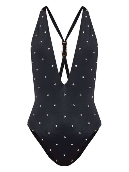  Versace Crystal-embellished Swimsuit - Black 