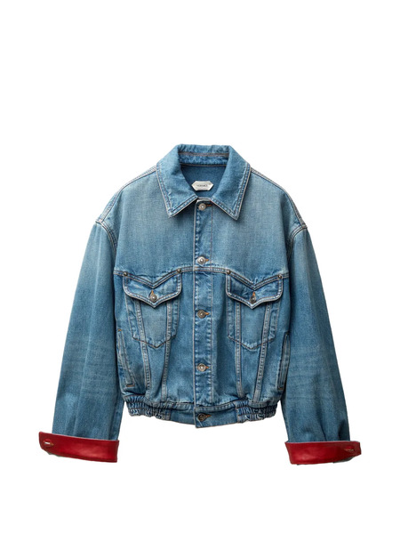  Versace Cuff Collared Jacket - Blue 