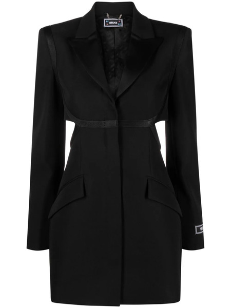  Versace Cut-out Wool Blazer - Black 