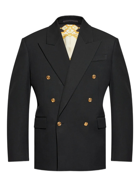  Versace Double-breasted Button Jacket - Black 