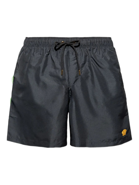  Versace Drawstring Logo-patch Swim Shorts - Black 