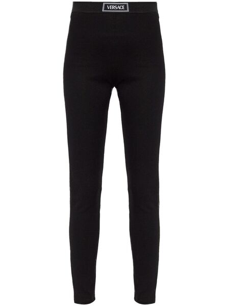  Versace Elasticated-waist Leggings - Black 