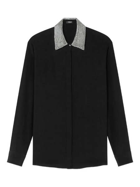  Versace Embellished-collar Shirt - Black 