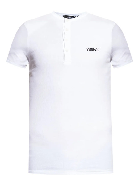  Versace Embroidered Logo Undershirt - White 