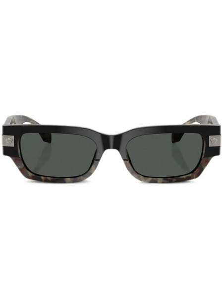  Versace Eyewear Classic Rectangle-frame Sunglasses - Green 