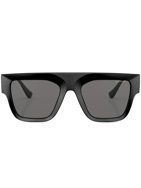  Versace Eyewear Logo-embossed Square-frame Sunglasses - Black 