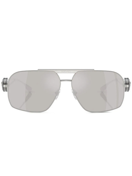  Versace Eyewear Medusa Pilot-frame Sunglasses - Silver 
