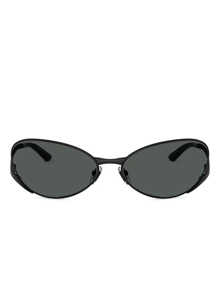  Versace Eyewear Oval-frame Sunglasses - Black 