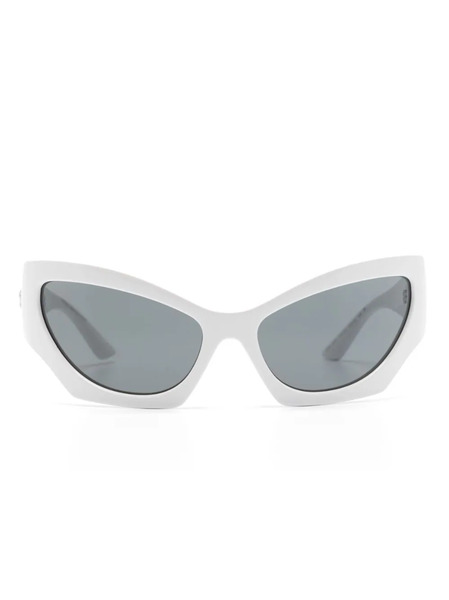  Versace Eyewear Oversized Cat-eye Sunglasses - White 