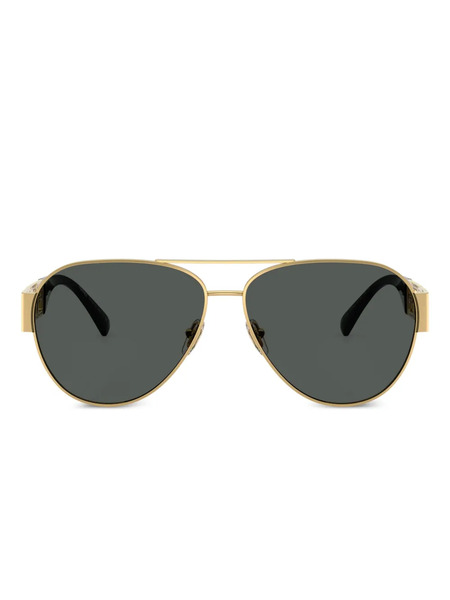  Versace Eyewear Pilot Sunglasses - Gold 