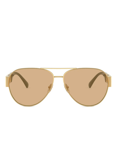  Versace Eyewear Pilot Sunglasses - Gold 