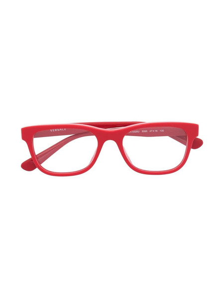  Versace Eyewear Square-frame Logo Glasses - Red 