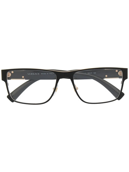  Versace Eyewear Square-frame Logo-plaque Glasses - Black 