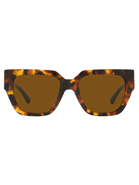  Versace Eyewear Tortoiseshell-effect Oversize-frame Sunglasses - Brown 