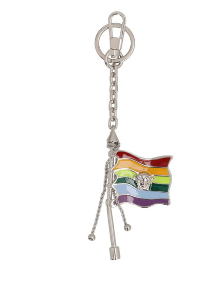  Versace Flag Keyring - Silver 