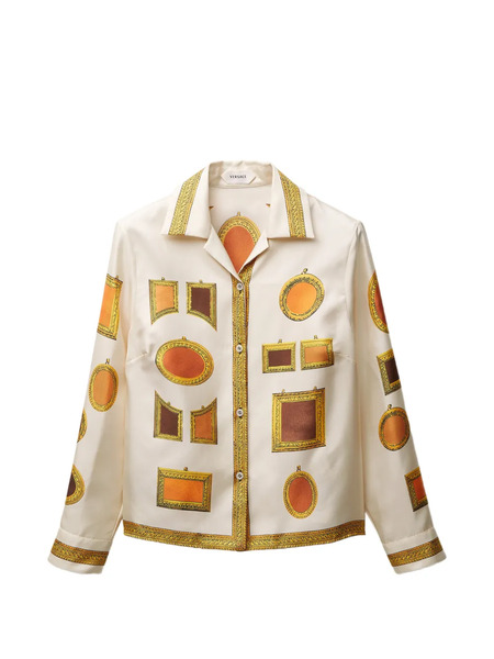  Versace Frame-print Shirt - Neutrals 