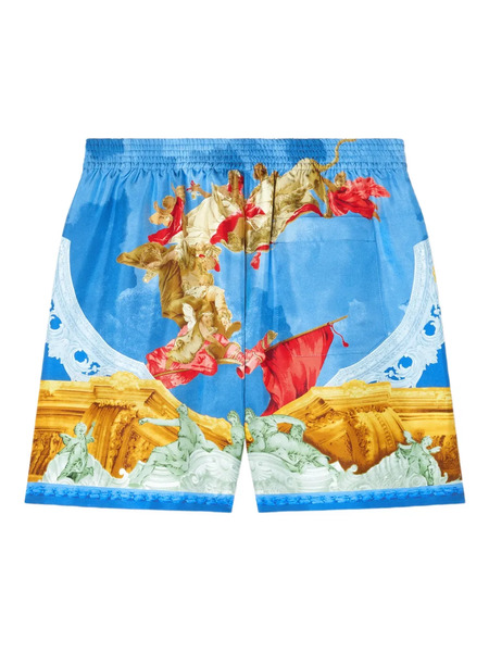  Versace Graphic-print Shorts - Blue 