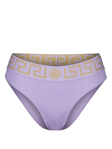  Versace Greca Border Bikini Bottoms - Purple 