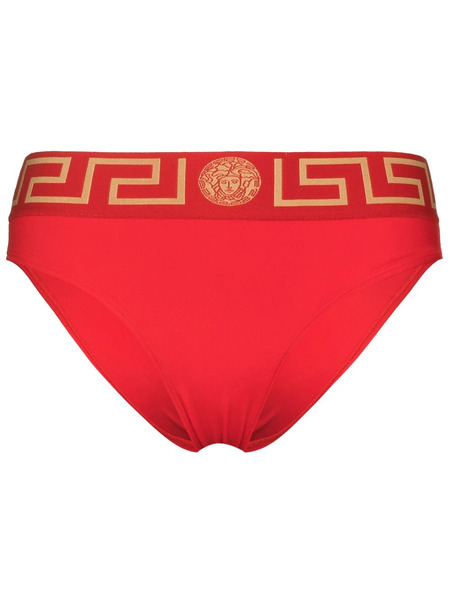 Versace Greca Border Bikini Bottoms - Red 