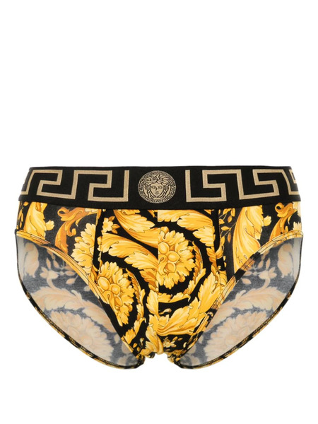  Versace Greca Border Briefs - Black 