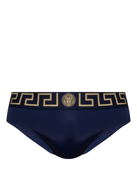  Versace Greca Border Briefs - Blue 