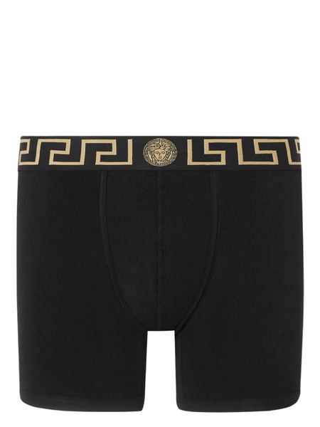  Versace Greca Border Long Boxers - Black 