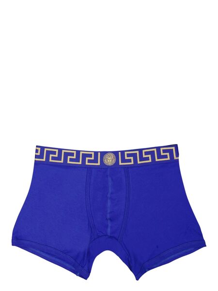  Versace Greca Border Long Boxers - Blue 