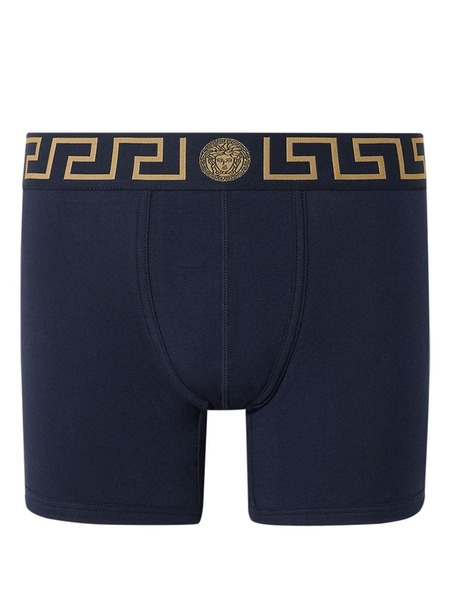  Versace Greca Border Long Boxers - Blue 