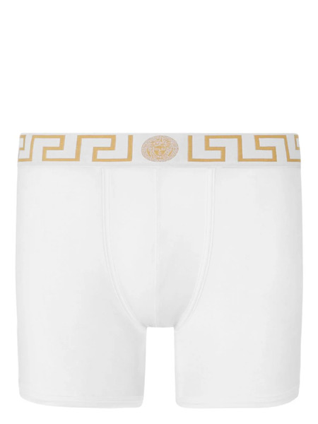  Versace Greca Border Long Boxers - White 