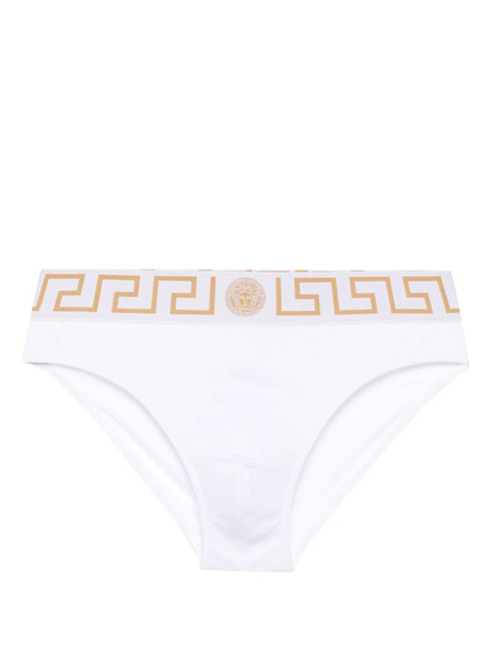  Versace Greca Border Swim Briefs - White 