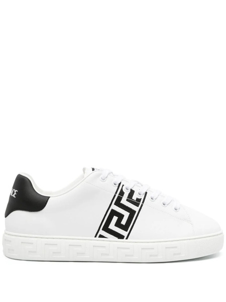  Versace Greca Embroidered Sneakers - White 