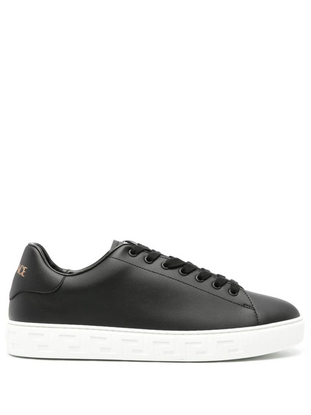  Versace Greca Faux-leather Sneakers - Black 