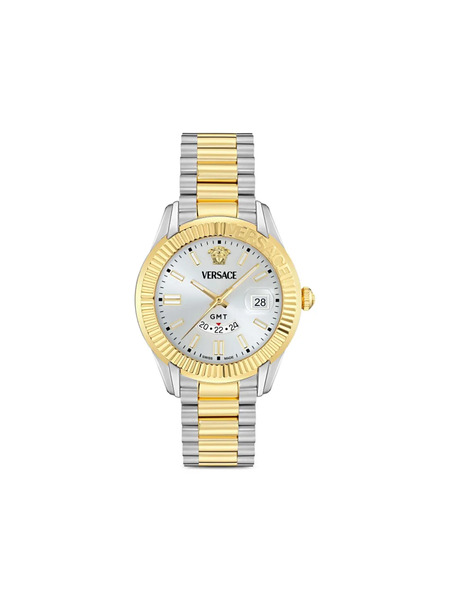  Versace Greca Gmt Fluted 41mm - Silver 