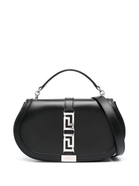  Versace Greca Goddess Leather Shoulder Bag - Black 