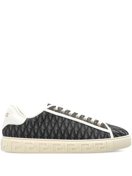  Versace Greca Patter Sneakers - Black 