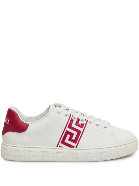  Versace Greca-print Sneakers - White 