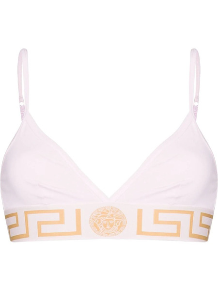  Versace Greca-trim Triangle Bra - Pink 