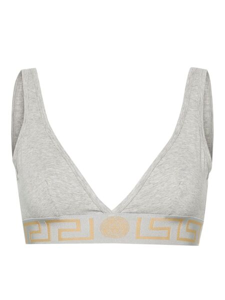  Versace Greca-underband Triangle Bra - Grey 
