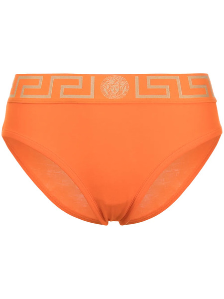  Versace Greca-waistband Briefs - Orange 